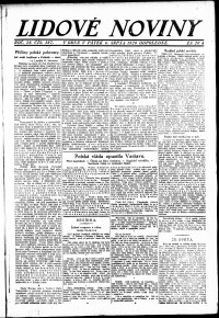 Lidov noviny z 6.8.1920, edice 2, strana 1