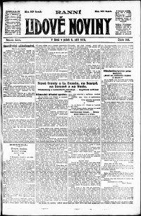 Lidov noviny z 6.9.1918, edice 1, strana 1