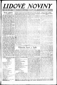 Lidov noviny z 6.9.1920, edice 2, strana 1