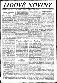 Lidov noviny z 6.9.1921, edice 1, strana 1