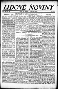 Lidov noviny z 6.9.1922, edice 1, strana 1