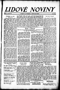 Lidov noviny z 6.9.1923, edice 1, strana 1