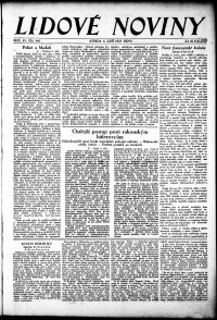 Lidov noviny z 6.9.1933, edice 1, strana 1