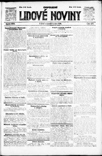 Lidov noviny z 6.10.1919, edice 2, strana 1