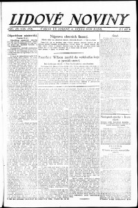 Lidov noviny z 6.10.1920, edice 1, strana 1