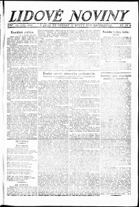 Lidov noviny z 6.10.1920, edice 2, strana 1
