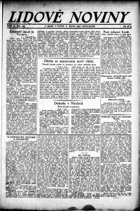 Lidov noviny z 6.10.1922, edice 2, strana 1