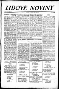 Lidov noviny z 6.10.1923, edice 1, strana 1