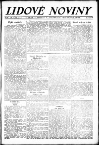 Lidov noviny z 6.11.1920, edice 2, strana 1