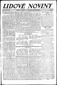 Lidov noviny z 6.11.1922, edice 2, strana 1
