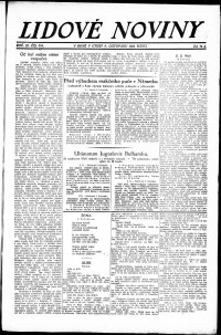 Lidov noviny z 6.11.1923, edice 1, strana 1