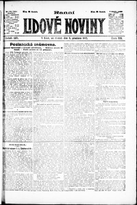 Lidov noviny z 6.12.1917, edice 1, strana 1