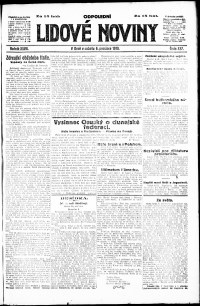 Lidov noviny z 6.12.1919, edice 2, strana 1