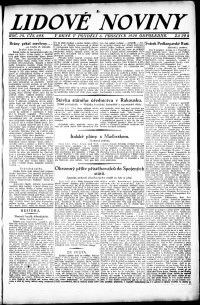 Lidov noviny z 6.12.1920, edice 2, strana 1