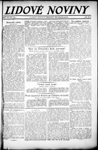 Lidov noviny z 6.12.1921, edice 1, strana 1
