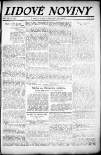 Lidov noviny z 6.12.1921, edice 2, strana 1