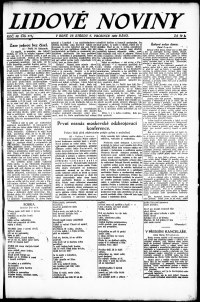Lidov noviny z 6.12.1922, edice 1, strana 1