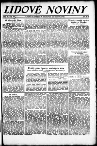 Lidov noviny z 6.12.1922, edice 2, strana 1