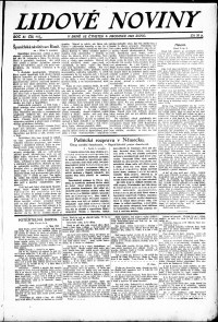 Lidov noviny z 6.12.1923, edice 1, strana 1