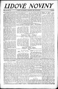 Lidov noviny z 6.12.1923, edice 2, strana 1