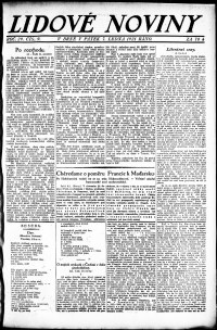 Lidov noviny z 7.1.1921, edice 1, strana 1