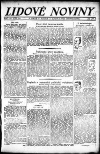 Lidov noviny z 7.1.1921, edice 3, strana 1