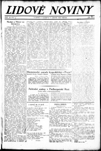 Lidov noviny z 7.1.1922, edice 1, strana 1