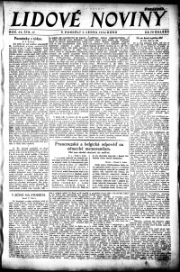 Lidov noviny z 7.1.1924, edice 1, strana 1