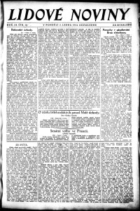 Lidov noviny z 7.1.1924, edice 2, strana 1