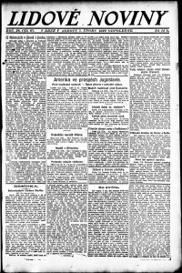 Lidov noviny z 7.2.1920, edice 2, strana 1