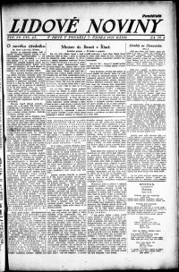 Lidov noviny z 7.2.1921, edice 1, strana 1