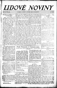 Lidov noviny z 7.2.1922, edice 2, strana 1