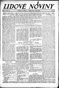 Lidov noviny z 7.2.1923, edice 2, strana 1