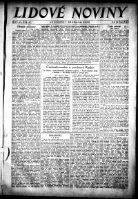 Lidov noviny z 7.2.1924, edice 1, strana 1