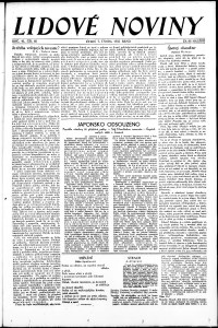 Lidov noviny z 7.2.1933, edice 1, strana 1