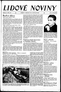Lidov noviny z 7.2.1933, edice 2, strana 1