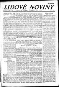 Lidov noviny z 7.3.1921, edice 1, strana 1