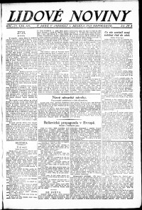 Lidov noviny z 7.3.1921, edice 2, strana 1