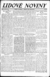 Lidov noviny z 7.3.1923, edice 1, strana 1