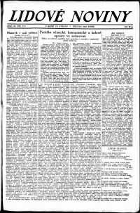 Lidov noviny z 7.3.1923, edice 2, strana 1