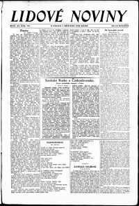 Lidov noviny z 7.3.1924, edice 1, strana 1