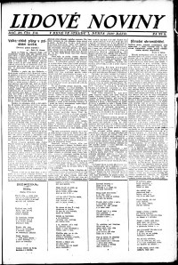 Lidov noviny z 7.4.1920, edice 1, strana 1