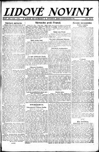 Lidov noviny z 7.4.1920, edice 2, strana 1