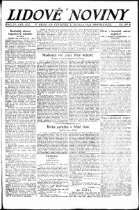 Lidov noviny z 7.4.1921, edice 2, strana 1