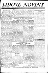 Lidov noviny z 7.4.1921, edice 3, strana 1