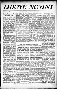 Lidov noviny z 7.4.1922, edice 1, strana 1