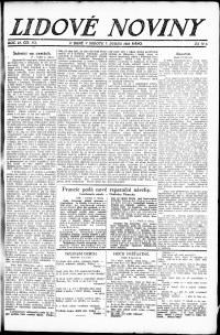 Lidov noviny z 7.4.1923, edice 1, strana 1