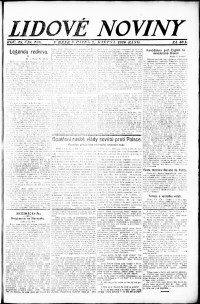 Lidov noviny z 7.5.1920, edice 1, strana 1