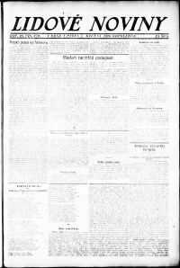 Lidov noviny z 7.5.1920, edice 2, strana 1