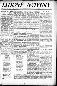 Lidov noviny z 7.5.1921, edice 2, strana 1